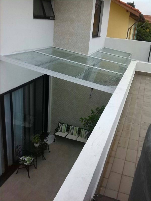 Cobertura de Vidro para Lavanderia no Campo Grande - Cobertura de Vidro em Sp
