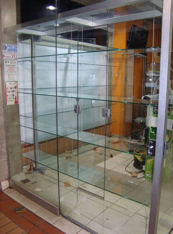 Loja de Vitrine de Vidro Temperado em Aricanduva - Vitrine de Vidro para Parede